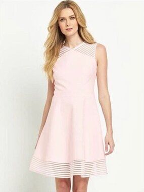 Ted Baker Eleese Mesh Detail Skater A-Line Dress